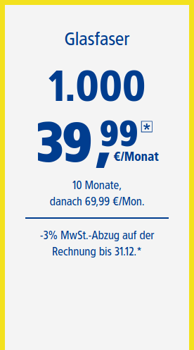 1und1 Glasfaser1000 privat