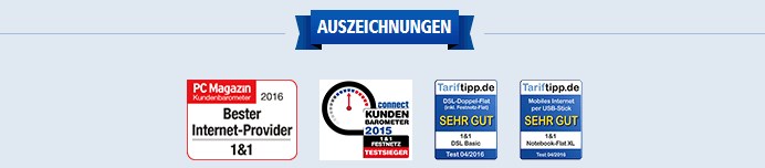 1&1 Auszeichnungen